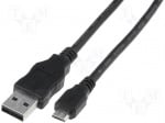 Кабел USB A/B MICRO AK-300110-018-S Кабел; USB 2.0; USB A щепсел, USB B micro щепсел; никелиран; 1,8m